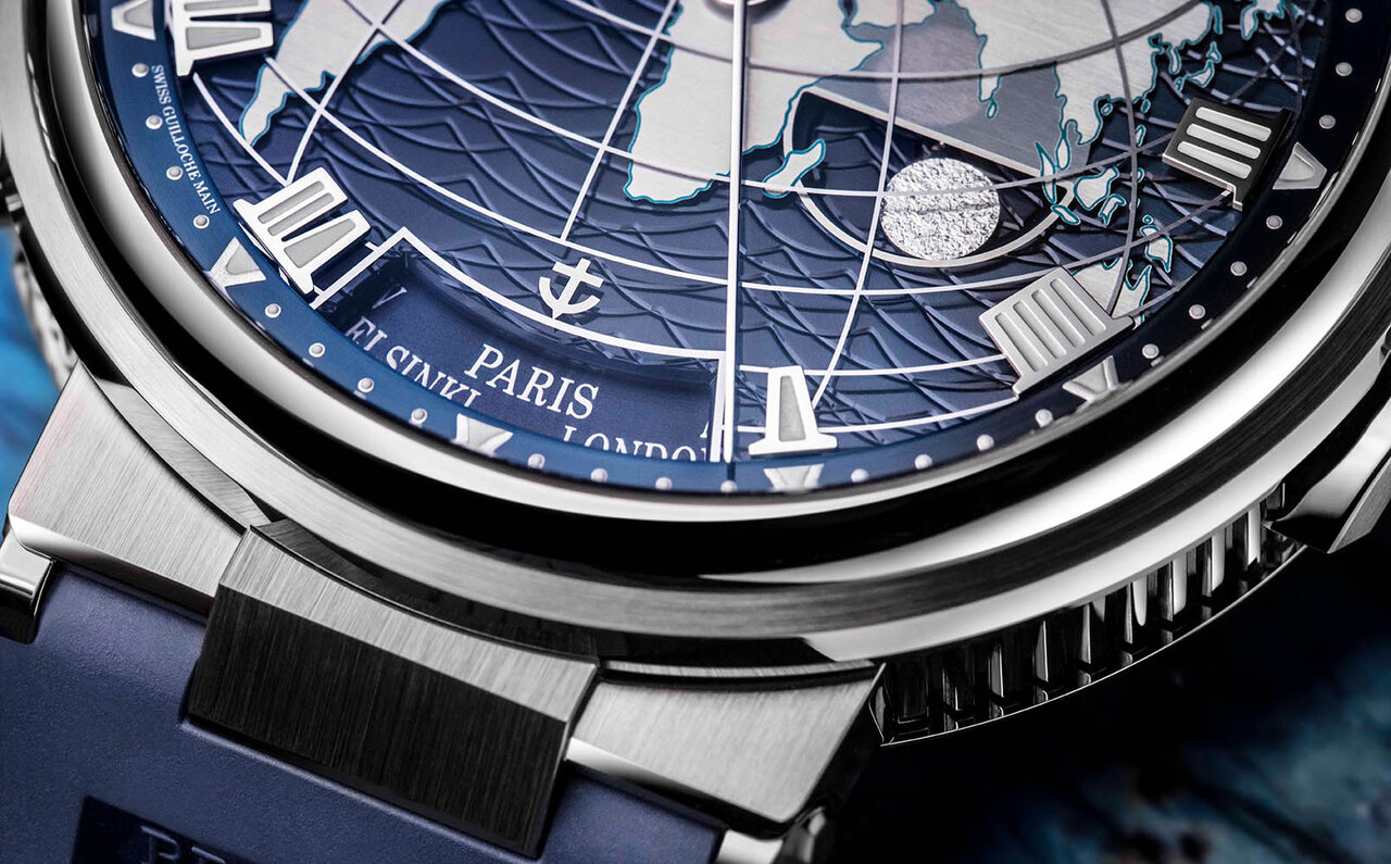 文字盤の作り込みの良さに、ブレゲ・マリーンの新機軸を見た！　ワンクリックで世界を展望する新作「マリーン オーラ・ムンディ5557」｜BREGUET