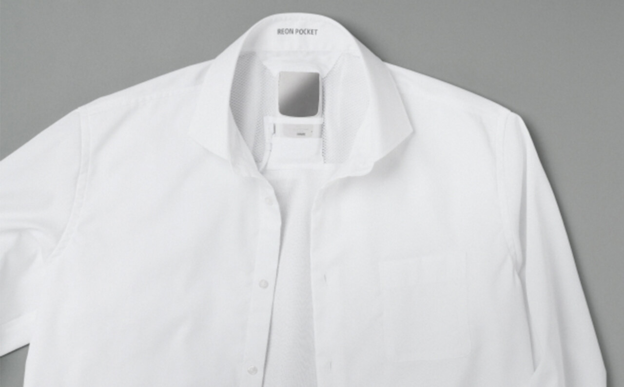 夏を快適に過ごすウェアラブルサーモデバイス「REON POCKET」専用のビジネスシャツが登場｜SONY