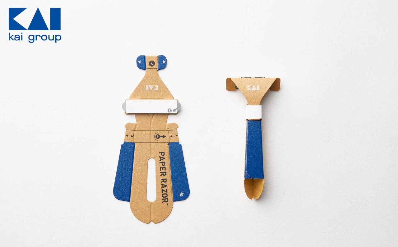 「iF DESIGN AWARD 2022」受賞。どこまでも環境にやさしい、世界初の「紙カミソリⓇ」|貝印