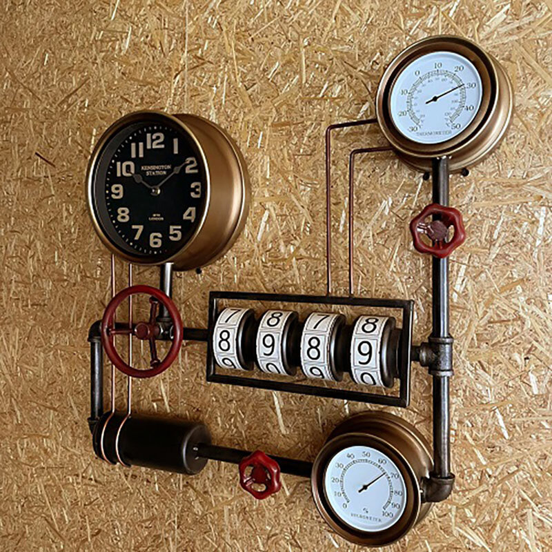 スチームパンクの世界観を表現。蒸気機関を彷彿とさせるウォールクロック｜DESIGN