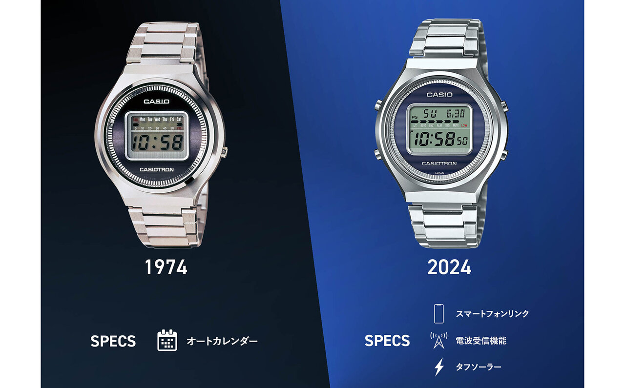 時計事業50周年記念。カシオ初の腕時計「カシオトロン」の復刻ウオッチが登場｜CASIO