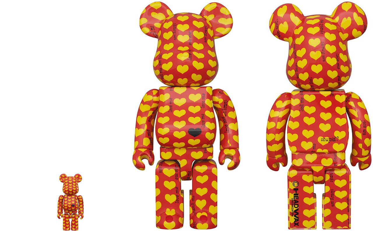 BE@RBRICK Yellow Heart Reverse Ver. 100% & 400%