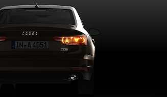 顔文字で意思を伝えるヘッドライトを新型A4に設定|Audi