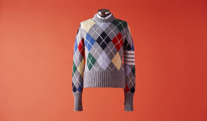 vol.3 クルーネックの柄セーター　THOM BROWNE｜トム ブラウン