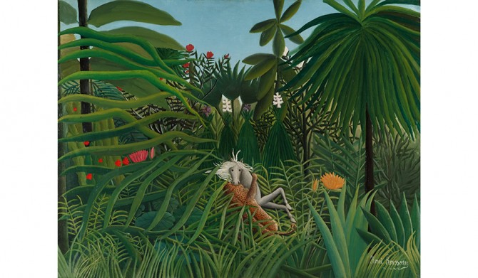 12.アンリ・ルソー/馬を襲うジャガー