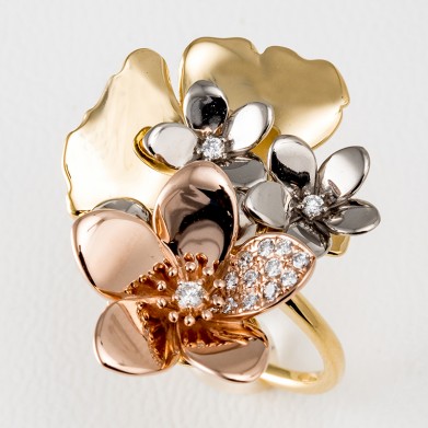 Ring(花びら一枚のみパヴェ)