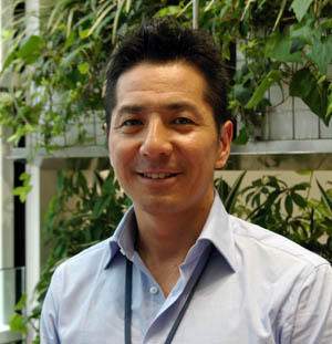 壁に設けられた小公園