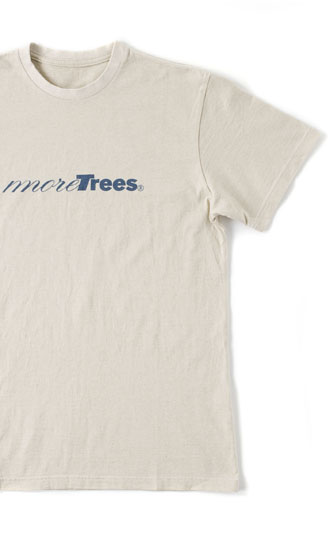 天然素材のみを使用した贅たくな1枚──<br>more trees オーガニックコットン Tシャツの限定販売スタート