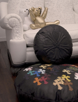 ドッグベッドとテディベア