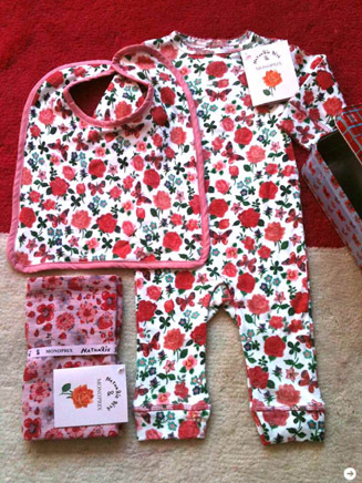 中村江里子さんへの出産祝い。ナタリー×モノプリコラボアイテム。