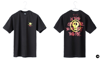 JAM HOME MADE×STUSSY SKULL T-SHIRT