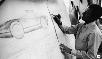 Ferdinand Alexander Porsche in his Designoffice (1963)