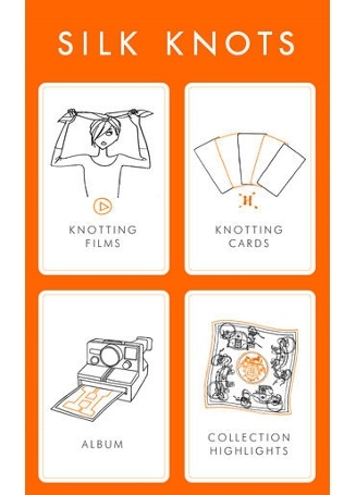スカーフをもっと楽しむエルメスのアプリ「SILK KNOTS」 01 スカーフをもっと楽しむエルメスのアプリ「SILK KNOTS」 01