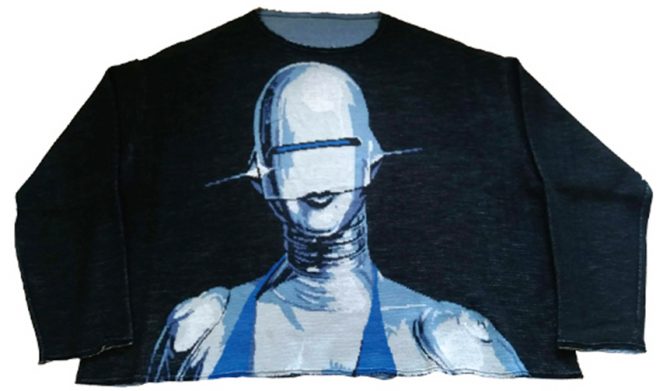 CREW NECK SWEATER 'SEXY ROBOT'