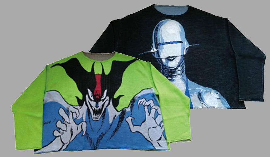 KNIT GANG COUNCIL CREW NECK SWEATER “DEVILMAN””SEXY ROBOT”|MEDICOM TOY